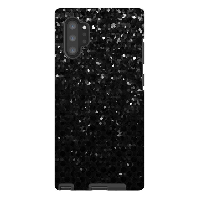 Galaxy Note 10 plus StrongFit Black Crystal Bling Strass G283 by Medusa GraphicArt