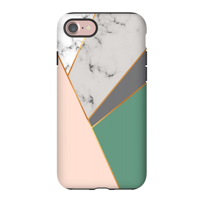 iPhone 7 StrongFit Modern Geometric Design with golden lines by ArtsCase