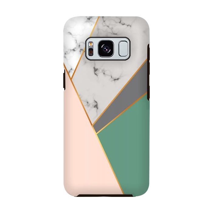 Galaxy S8 StrongFit Modern Geometric Design with golden lines by ArtsCase