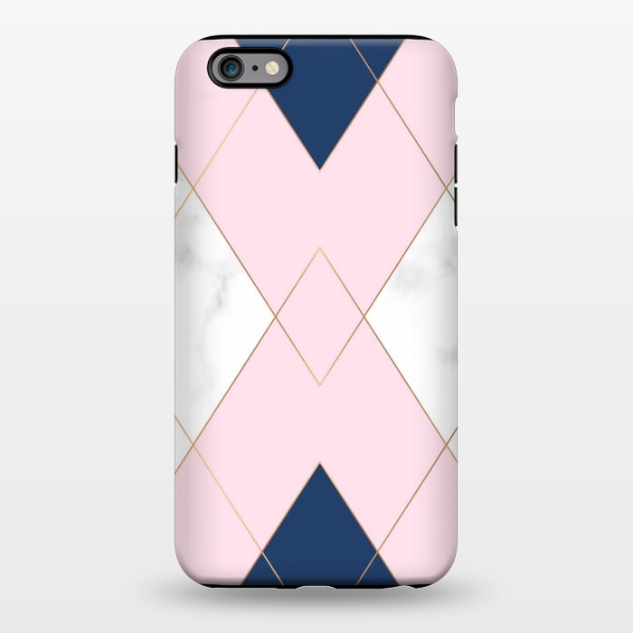 iPhone 6/6s plus StrongFit Triangles on marbled design by ArtsCase