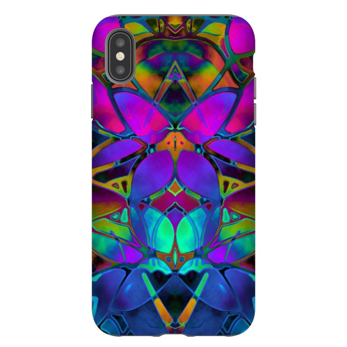 iPhone Xs Max StrongFit Floral Fractal Art G308 by Medusa GraphicArt