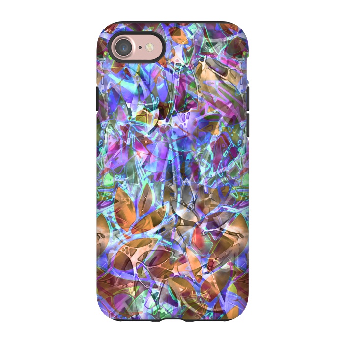 iPhone 7 StrongFit Floral Abstract Stained Glass G268 by Medusa GraphicArt