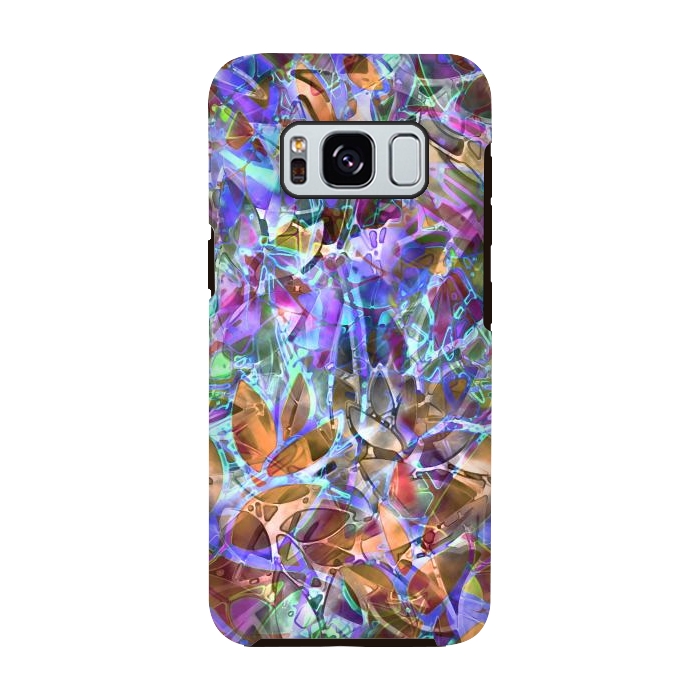 Galaxy S8 StrongFit Floral Abstract Stained Glass G268 by Medusa GraphicArt