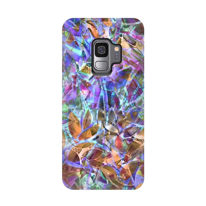Galaxy S9 StrongFit Floral Abstract Stained Glass G268 by Medusa GraphicArt