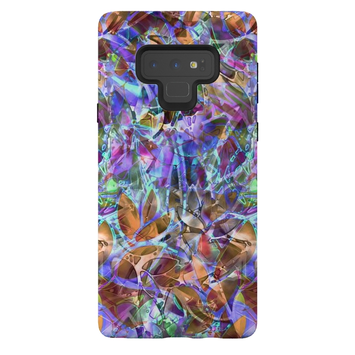 Galaxy Note 9 StrongFit Floral Abstract Stained Glass G268 by Medusa GraphicArt