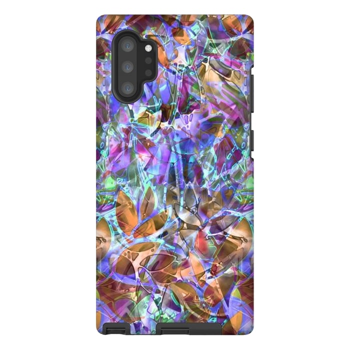 Galaxy Note 10 plus StrongFit Floral Abstract Stained Glass G268 by Medusa GraphicArt
