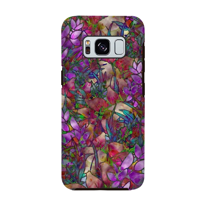 Galaxy S8 StrongFit Floral Abstract Stained Glass G175 by Medusa GraphicArt