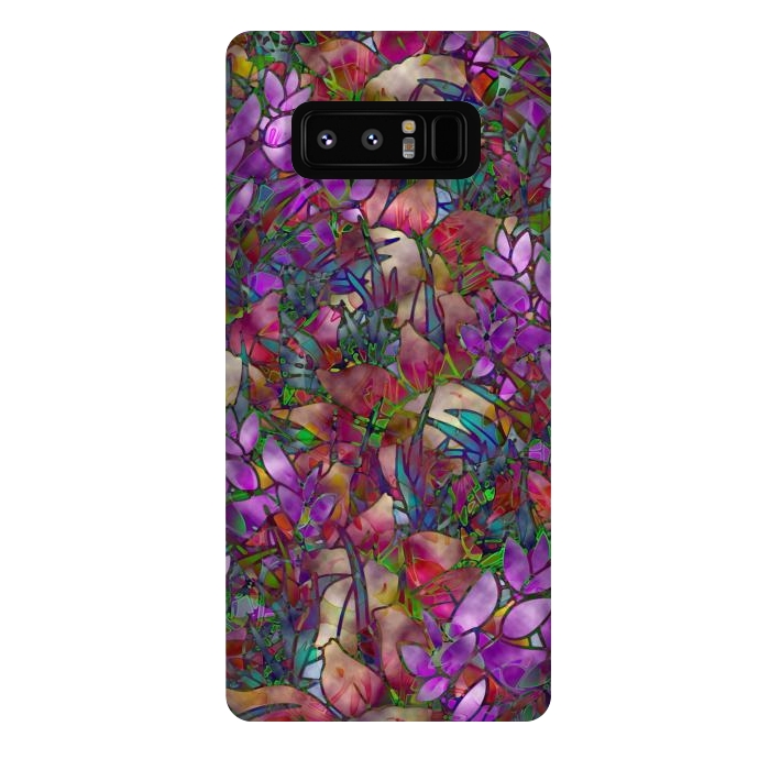 Galaxy Note 8 StrongFit Floral Abstract Stained Glass G175 by Medusa GraphicArt