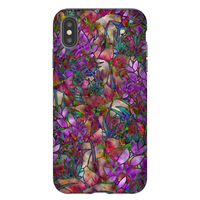 iPhone Xs Max StrongFit Floral Abstract Stained Glass G175 by Medusa GraphicArt