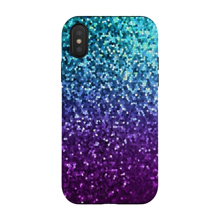 iPhone Xs / X StrongFit Mosaic Sparkley Texture G198 by Medusa GraphicArt