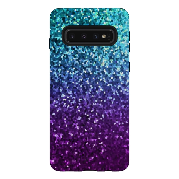 Galaxy S10 StrongFit Mosaic Sparkley Texture G198 by Medusa GraphicArt