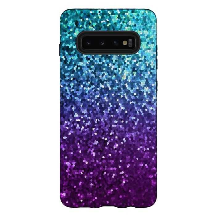 Galaxy S10 plus StrongFit Mosaic Sparkley Texture G198 by Medusa GraphicArt