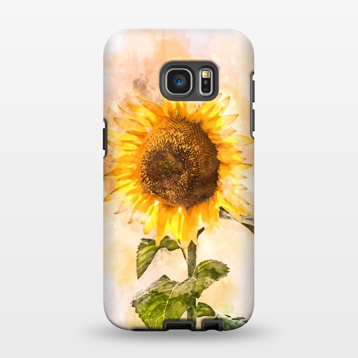 Galaxy S7 EDGE StrongFit Summer Sunflower by Creativeaxle