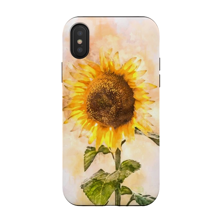 iPhone Xs / X StrongFit Summer Sunflower by Creativeaxle