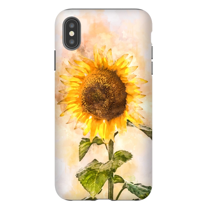 iPhone Xs Max StrongFit Summer Sunflower by Creativeaxle