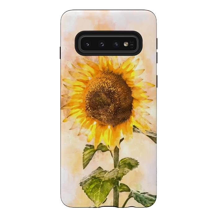 Galaxy S10 StrongFit Summer Sunflower by Creativeaxle