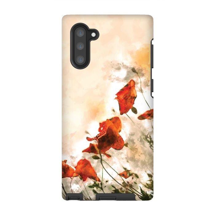 Galaxy Note 10 StrongFit Red Poppy II by Creativeaxle