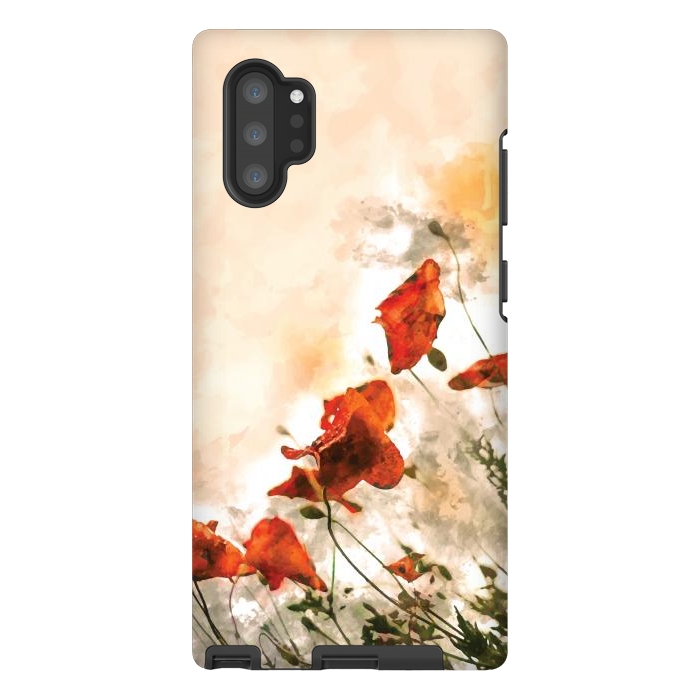 Galaxy Note 10 plus StrongFit Red Poppy II by Creativeaxle