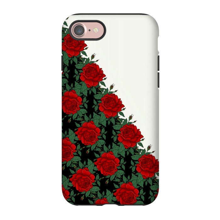 iPhone 7 StrongFit Red roses pattern by Jms