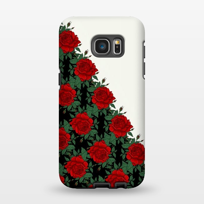 Galaxy S7 EDGE StrongFit Red roses pattern by Jms