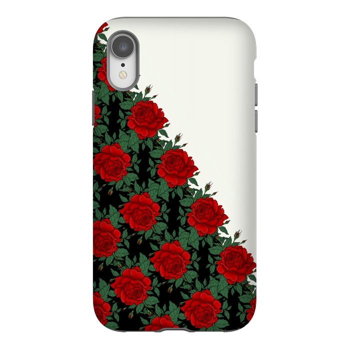iPhone Xr StrongFit Red roses pattern by Jms