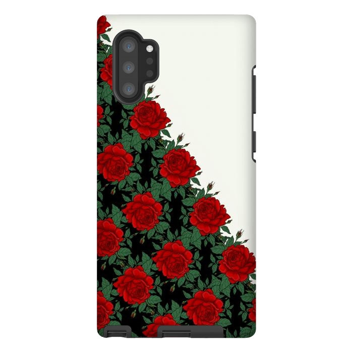 Galaxy Note 10 plus StrongFit Red roses pattern by Jms