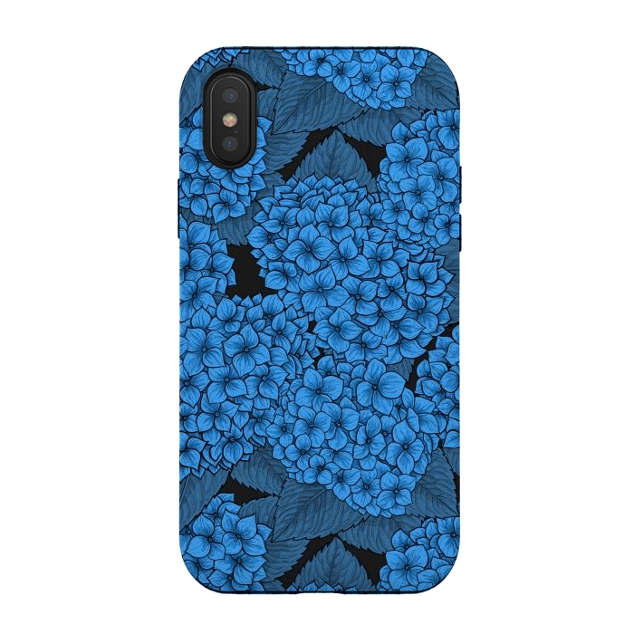 iPhone Xs / X StrongFit Blue hydrangea by Katerina Kirilova