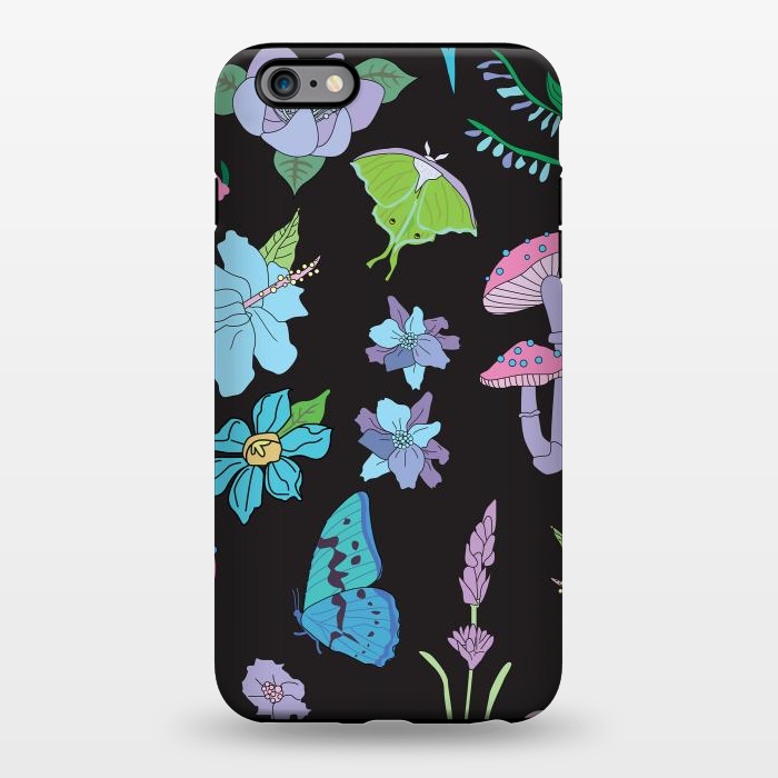 iPhone 6/6s plus StrongFit Garden Witch Pastel Mushrooms, Flowers, Butterflies by Luna Elizabeth Art