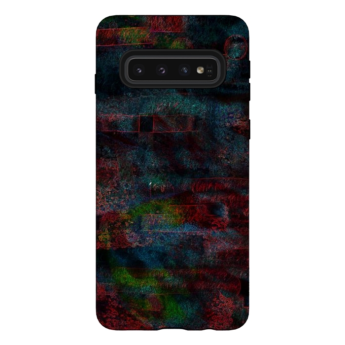 Galaxy S10 StrongFit Moody dark abstract art digital painting by Josie