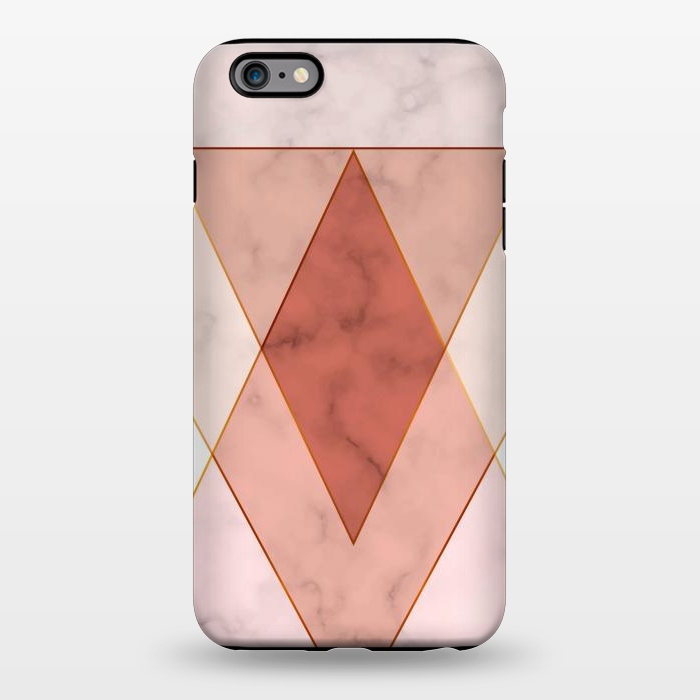 iPhone 6/6s plus StrongFit Modern Marble Geometric Design Triangular by ArtsCase