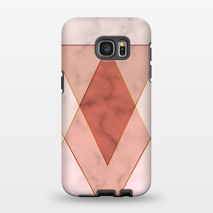 Galaxy S7 EDGE StrongFit Modern Marble Geometric Design Triangular by ArtsCase