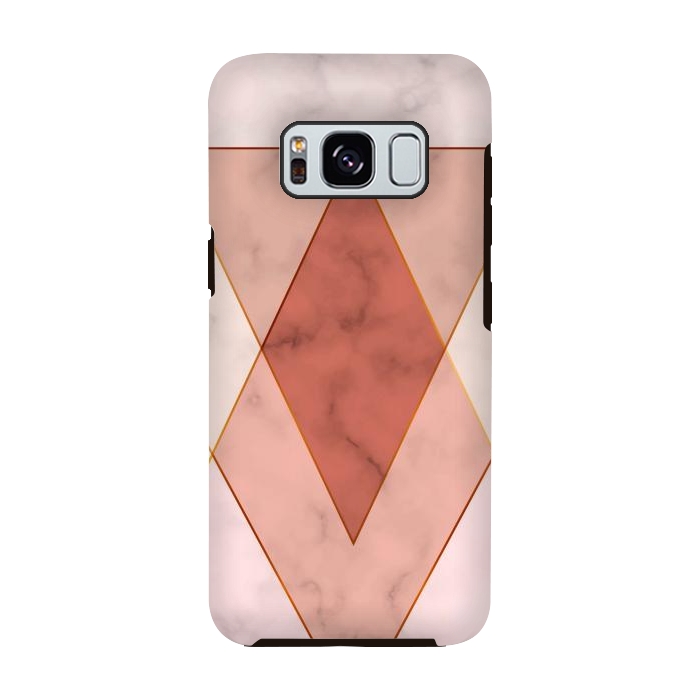 Galaxy S8 StrongFit Modern Marble Geometric Design Triangular by ArtsCase