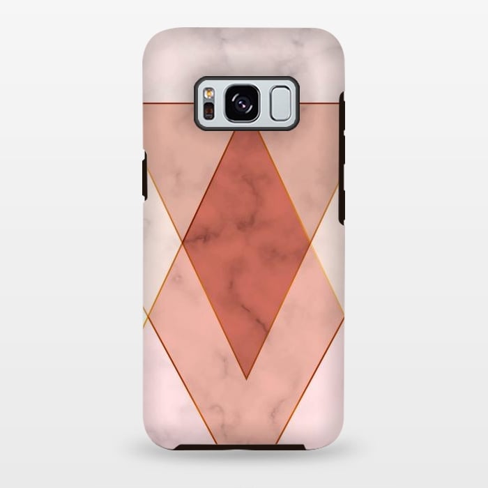 Galaxy S8 plus StrongFit Modern Marble Geometric Design Triangular by ArtsCase