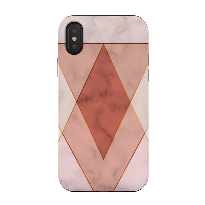 iPhone Xs / X StrongFit Modern Marble Geometric Design Triangular by ArtsCase
