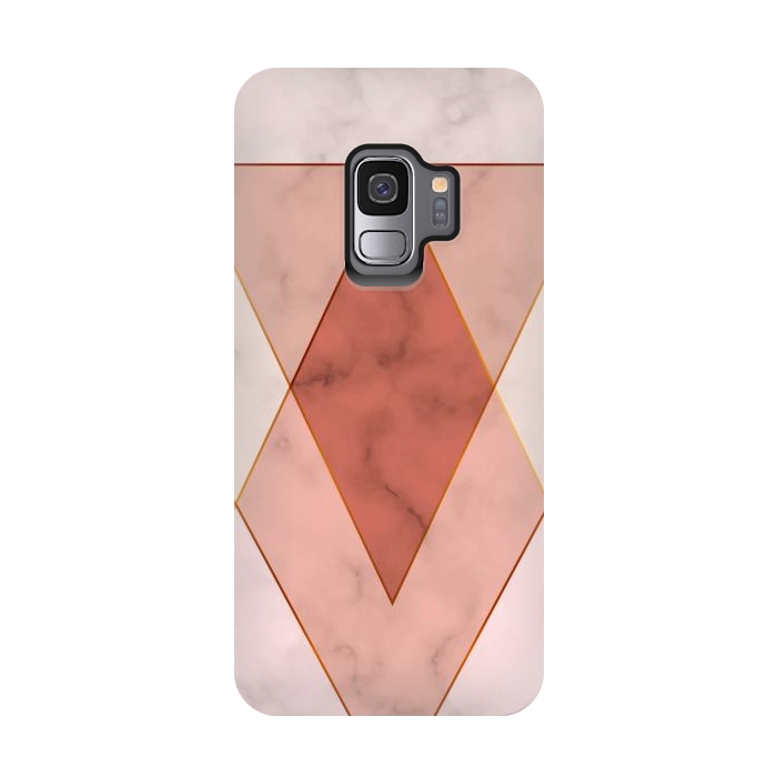 Galaxy S9 StrongFit Modern Marble Geometric Design Triangular by ArtsCase