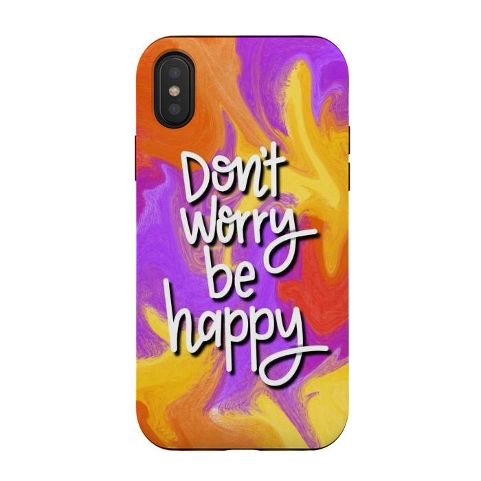 iPhone Xs / X StrongFit Don´t worry be happy by Silvia Mejia