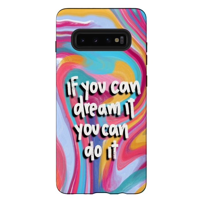 Galaxy S10 plus StrongFit Marbled by Silvia Mejia