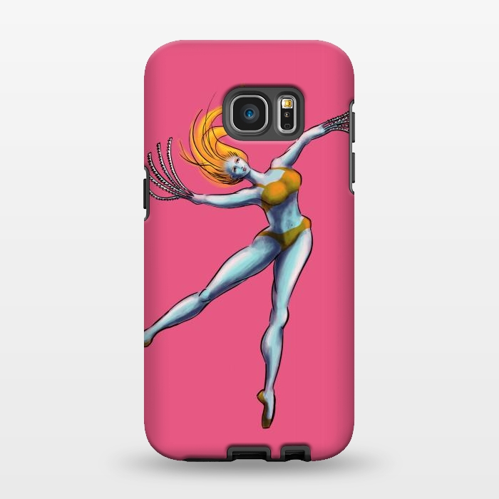 Galaxy S7 EDGE StrongFit Weird Dancer Girl With Saw Hands by Boriana Giormova