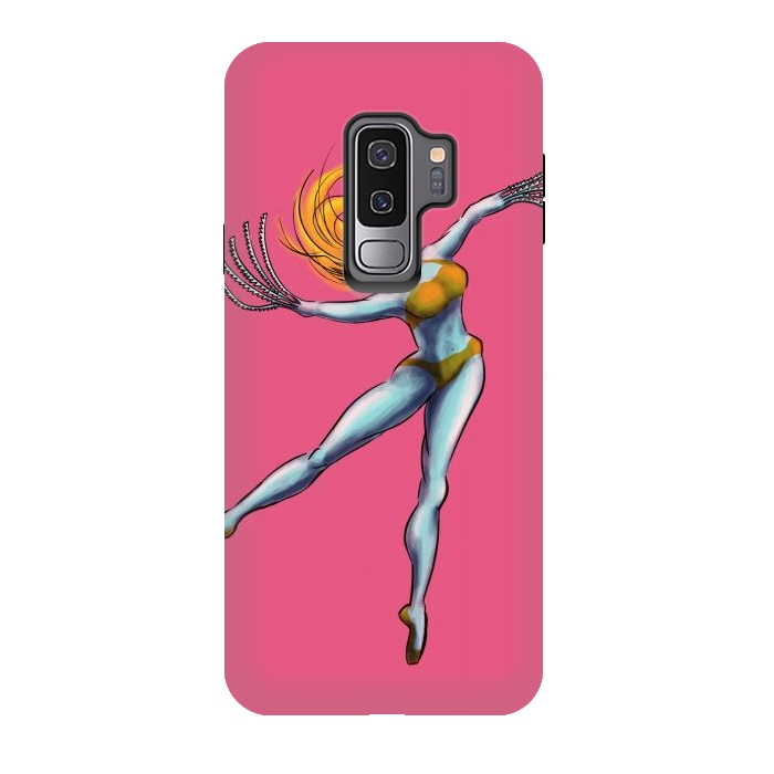 Galaxy S9 plus StrongFit Weird Dancer Girl With Saw Hands by Boriana Giormova