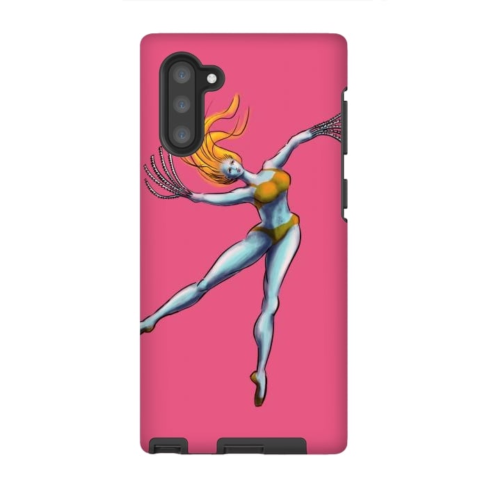 Galaxy Note 10 StrongFit Weird Dancer Girl With Saw Hands by Boriana Giormova
