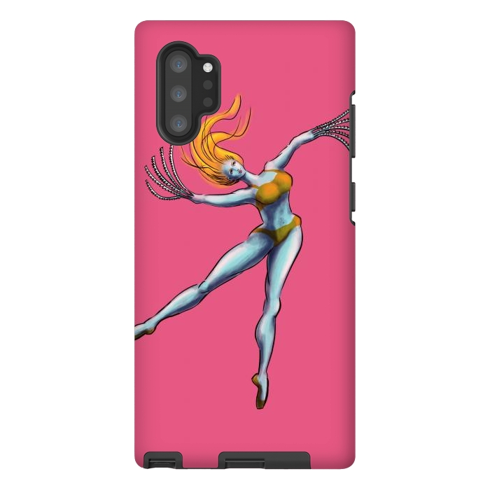 Galaxy Note 10 plus StrongFit Weird Dancer Girl With Saw Hands by Boriana Giormova