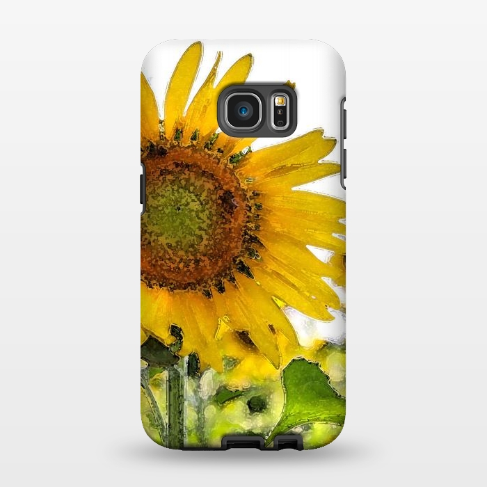 Galaxy S7 EDGE StrongFit Sunflowers by Allgirls Studio