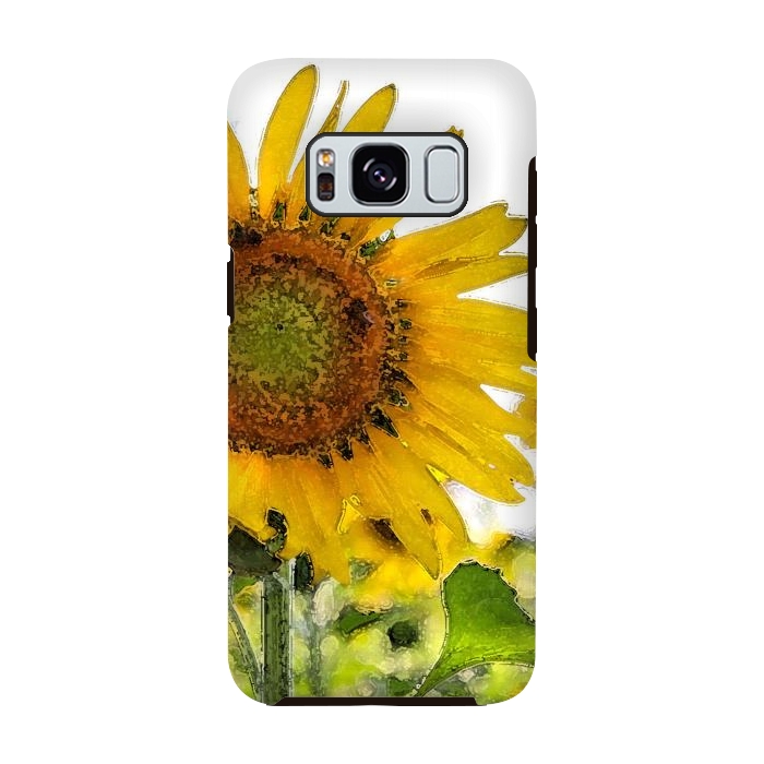 Galaxy S8 StrongFit Sunflowers by Allgirls Studio