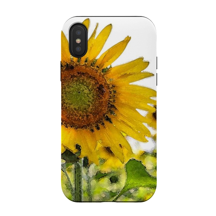 iPhone Xs / X StrongFit Sunflowers by Allgirls Studio