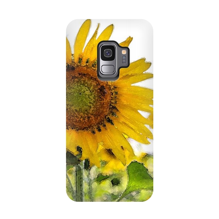 Galaxy S9 StrongFit Sunflowers by Allgirls Studio