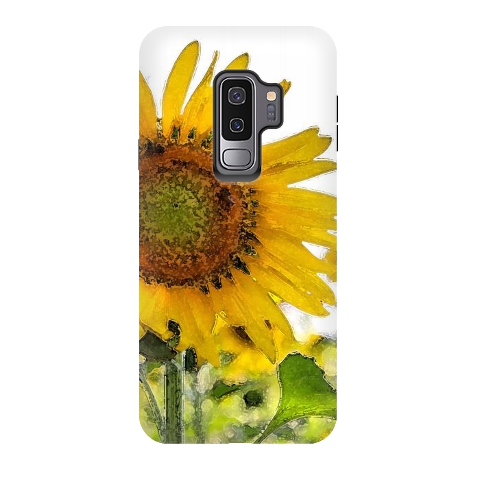 Galaxy S9 plus StrongFit Sunflowers by Allgirls Studio