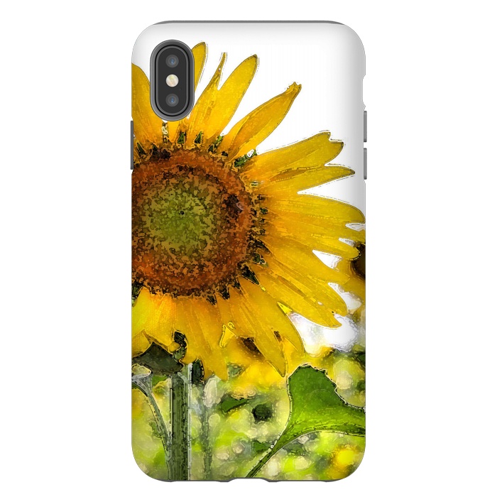 iPhone Xs Max StrongFit Sunflowers by Allgirls Studio