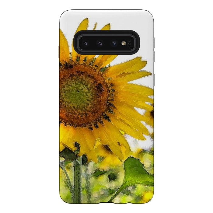 Galaxy S10 StrongFit Sunflowers by Allgirls Studio