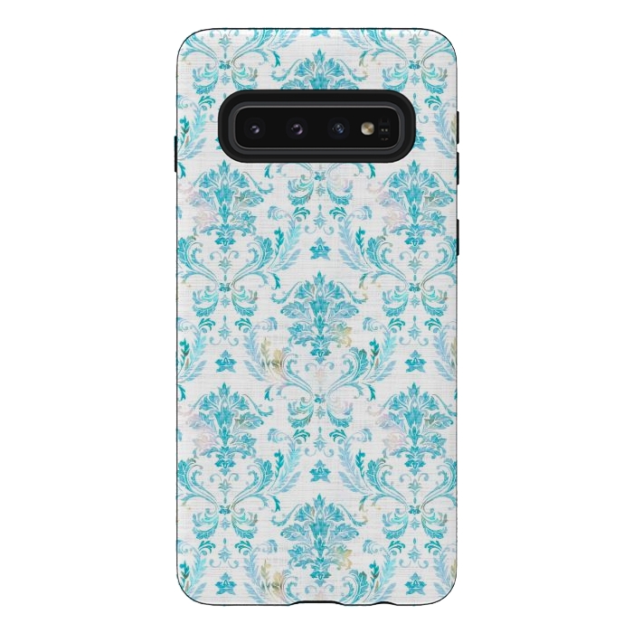 Galaxy S10 StrongFit Demure Damask by gingerlique