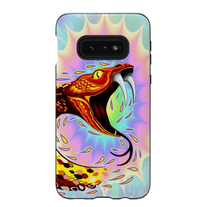 Galaxy S10e StrongFit Snake Attack Psychedelic Art by BluedarkArt